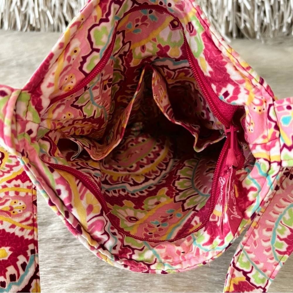 VERA BRADLEY Capri Melon 2007 Zipper Hipster Crossbody 2012 Pink Green Y2K USA - Picture 12 of 15